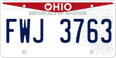 OH license plate FWJ3763