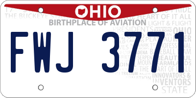 OH license plate FWJ3771