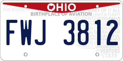 OH license plate FWJ3812