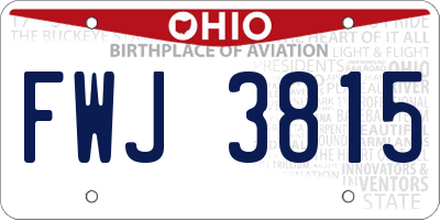 OH license plate FWJ3815
