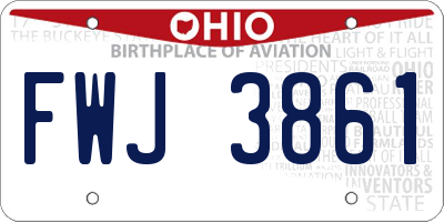 OH license plate FWJ3861