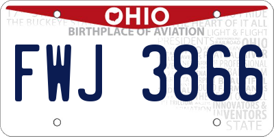 OH license plate FWJ3866