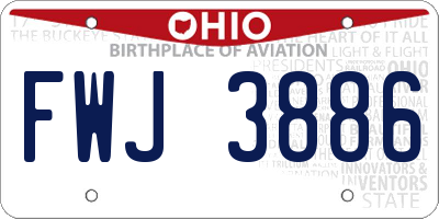 OH license plate FWJ3886