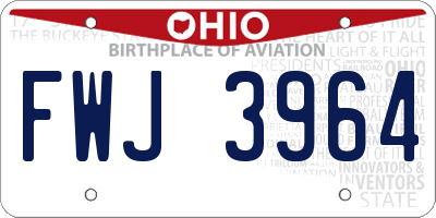 OH license plate FWJ3964