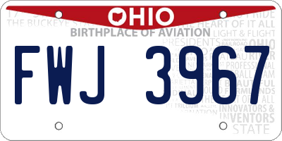 OH license plate FWJ3967