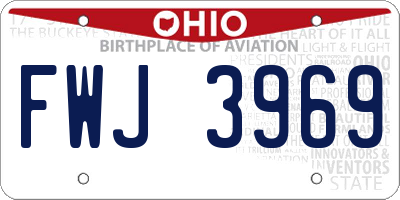 OH license plate FWJ3969