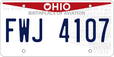 OH license plate FWJ4107