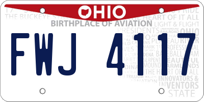 OH license plate FWJ4117