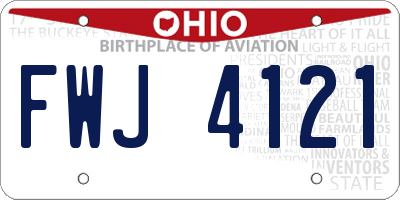 OH license plate FWJ4121