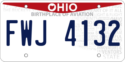 OH license plate FWJ4132