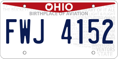 OH license plate FWJ4152
