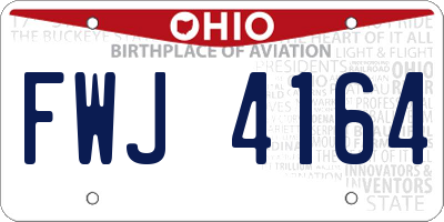 OH license plate FWJ4164