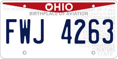 OH license plate FWJ4263