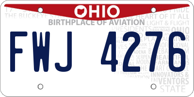 OH license plate FWJ4276