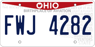 OH license plate FWJ4282