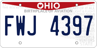 OH license plate FWJ4397