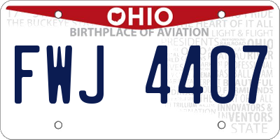 OH license plate FWJ4407