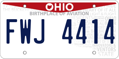 OH license plate FWJ4414