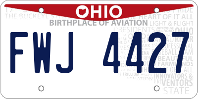 OH license plate FWJ4427