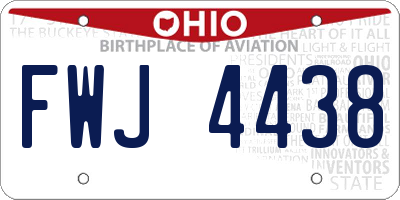 OH license plate FWJ4438
