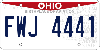 OH license plate FWJ4441