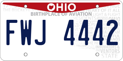 OH license plate FWJ4442