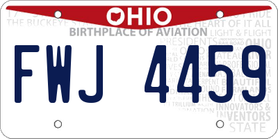 OH license plate FWJ4459