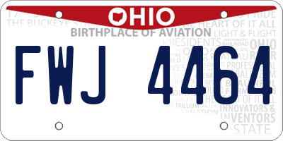 OH license plate FWJ4464