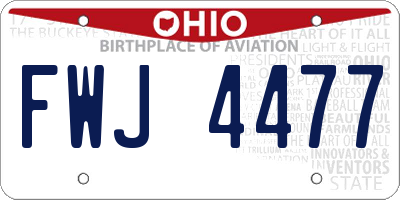OH license plate FWJ4477