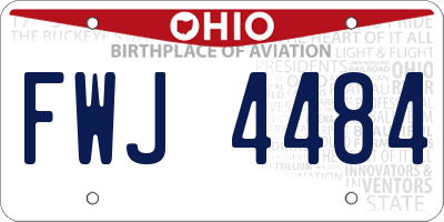 OH license plate FWJ4484