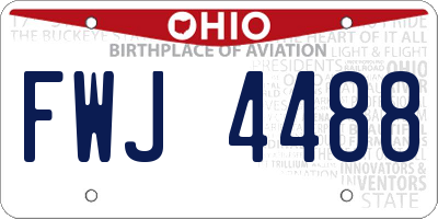 OH license plate FWJ4488