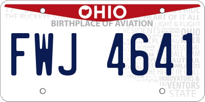 OH license plate FWJ4641