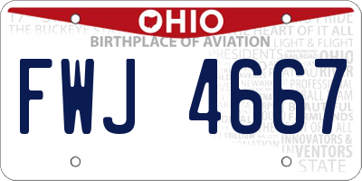OH license plate FWJ4667