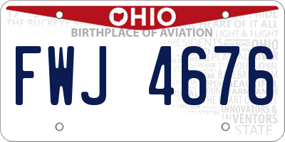 OH license plate FWJ4676