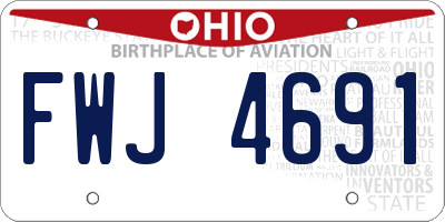 OH license plate FWJ4691