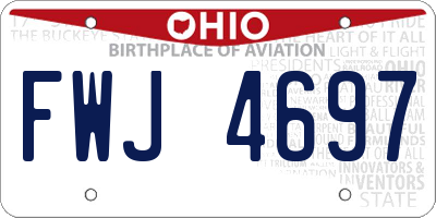 OH license plate FWJ4697