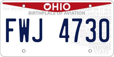 OH license plate FWJ4730