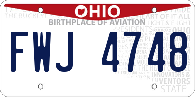 OH license plate FWJ4748