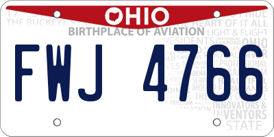 OH license plate FWJ4766