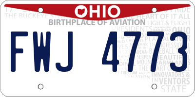 OH license plate FWJ4773