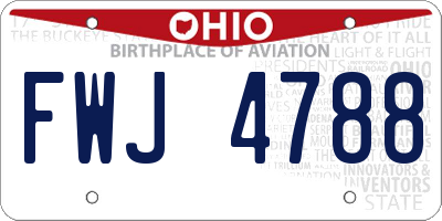 OH license plate FWJ4788