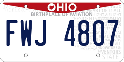 OH license plate FWJ4807