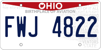 OH license plate FWJ4822