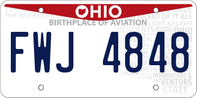 OH license plate FWJ4848
