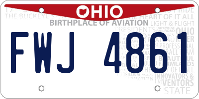 OH license plate FWJ4861