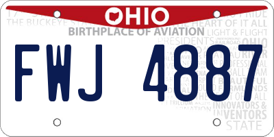 OH license plate FWJ4887
