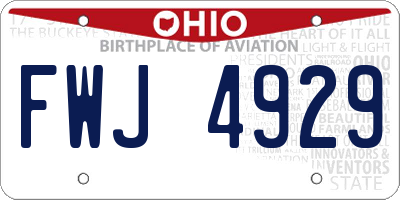 OH license plate FWJ4929
