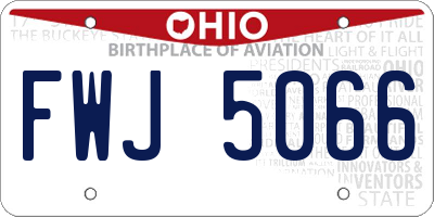 OH license plate FWJ5066