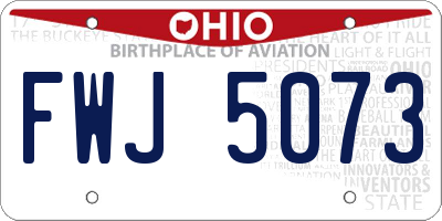 OH license plate FWJ5073