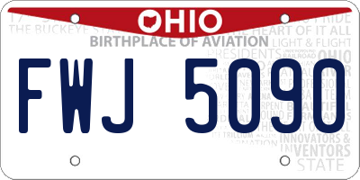 OH license plate FWJ5090